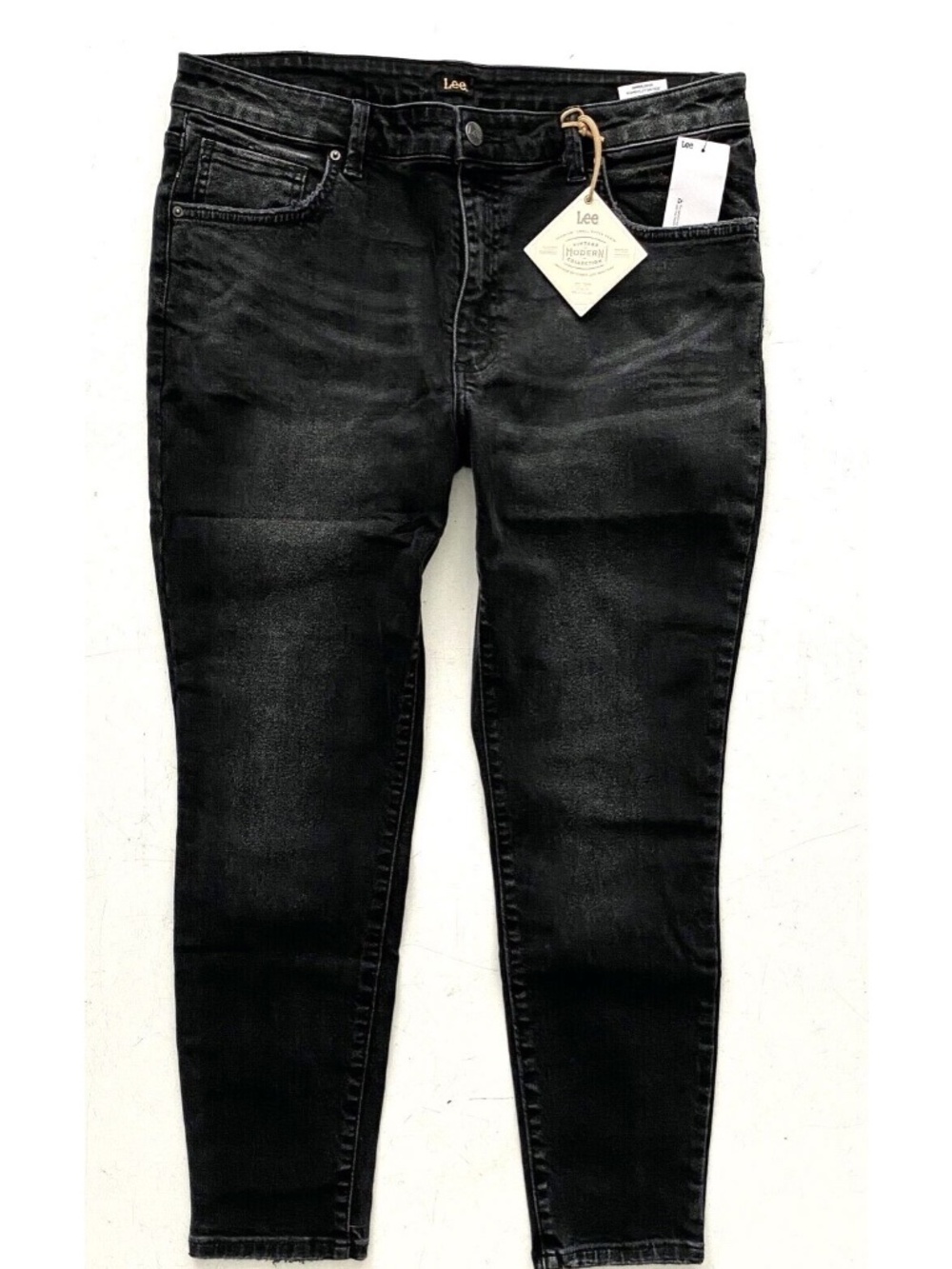 Lee Vintage Modern Nwt Washed Black Skinny Ankle Stretch Jeans 3537002